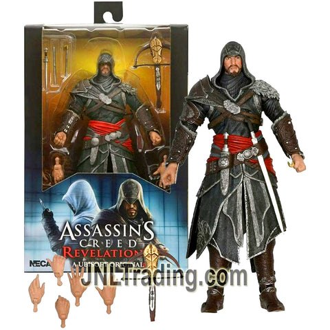 Year 2023 NECA Ubisoft Assassins Creed Series 7 Inch Tall Figure - EZIO AUDITORE The Mentor with 5 Extra Hands, Crossbow, Dagger and Dart