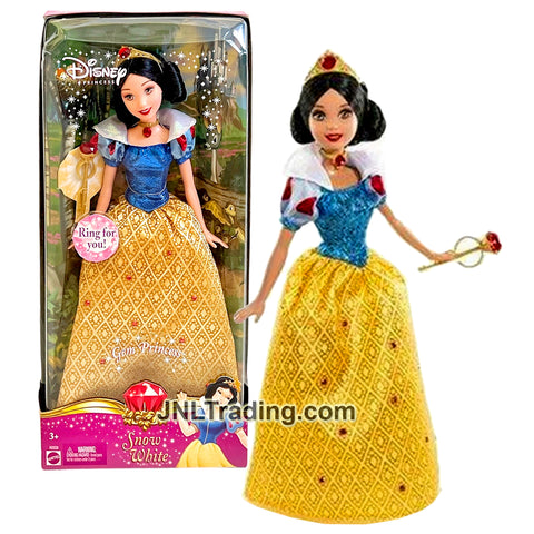Year 2006 Disney Gem Princess Series 12 Inch Doll - SNOW WHITE K6926 with Tiara, Necklace and Scepter
