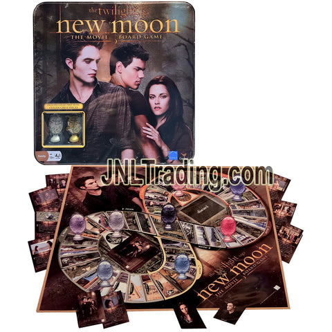 Year 2009 The Twilight Saga New Moon The Movie Board Game with Collectible Metal Cullen Crest Pieces