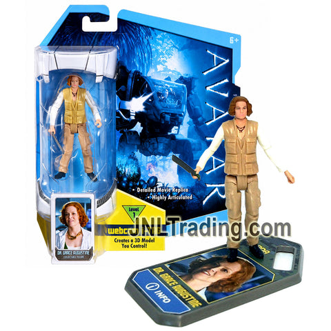 Year 2009 James Cameron’s Avatar Highly Articulated 4 Inch Action Figure - DR GRACE AUGUSTINE R2299 with Machete and Level 1 Webcam i-TAG Accessory