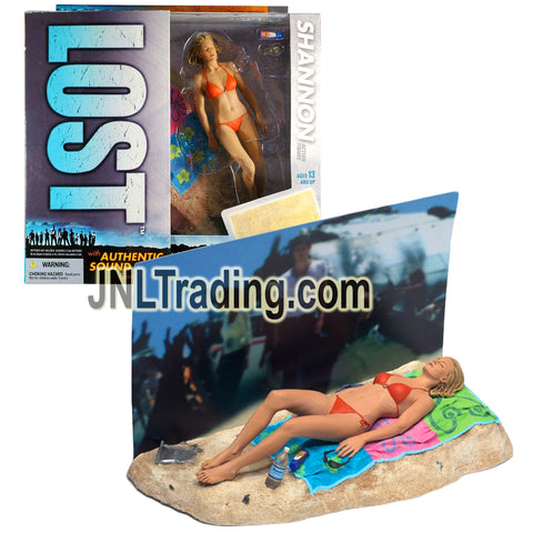 Yr 2006 ABC LOST Season 1 TV Series 7 Inch Figure - SHANNON with Authentic Sound Clips, Diorame Stand and Full Scale Replica of Rousseau's Island Map