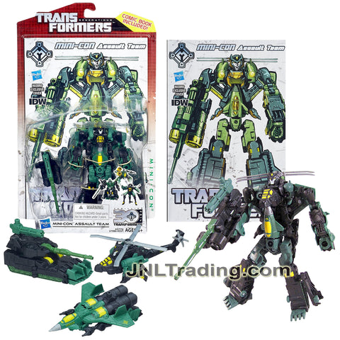 Year 2013 Transformers Generations Thrilling 30 Deluxe Class 6 Inch Tall Figure : MINI-CON ASSAULT TEAM CENTURITRON (Windshear, Heavytread & Runway)