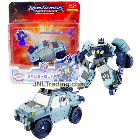 Year 2007 Transformers UNIVERSE Series Scout Class 4 Inch Tall Figure - Decepticon BRUSHGUARD with Chest Missile Launcher and Cyber Planet Key (SUV)