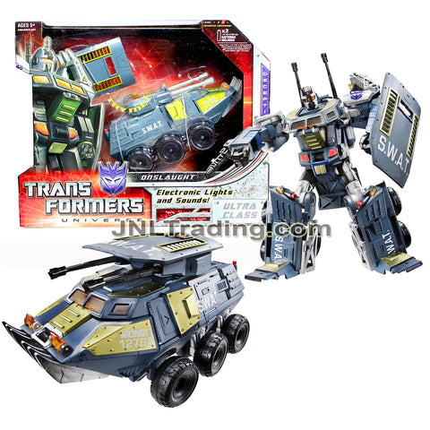 Year 2008 Transformers Universe Series Ultra Class 9 Inch Electronic Figure - Decepticon ONSLAUGHT with Lights & Sounds (Assault Vehicle)