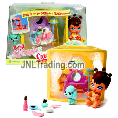 MGA Entertainment Bratz Lil' Angelz Cubbies Dreamy Dress Up Room Series 4 Inch Doll Playset with ROXXI (#813), Blue Poodle (#815) and Accessories