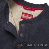 Coleman 3 Buttons Sherpa Lined Waffle Henley Shirts Front Welt Pocket