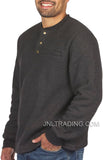 Coleman 3 Buttons Sherpa Lined Waffle Henley Shirts Front Welt Pocket