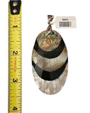 Beautiful Natural Shell Oval pendant necklace 16368 Handmade