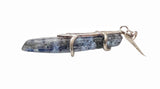 Long Mineral Pendant Blue Kyanite Crystal for Calming Positive Mind Energy