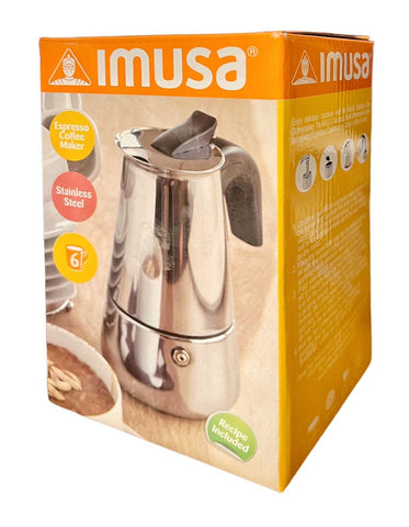 IMUSA Stainless Steel 6 Cup Stovetop Espresso Coffee Maker