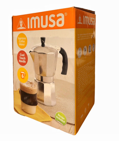 IMUSA 1-Quart Aluminum Chocolatera Pitcher - Traditional Stovetop Milk Frother For Hot Chocolate & Drinks