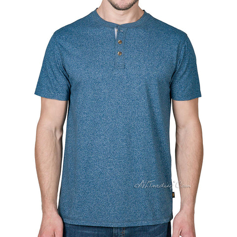 LEE Men's Perfect Fit Short Sleeve Comfort Premium Yarns Textured Henley Shirt