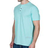 LEE Men's Perfect Fit Short Sleeve Comfort Premium Yarns Textured Henley Shirt