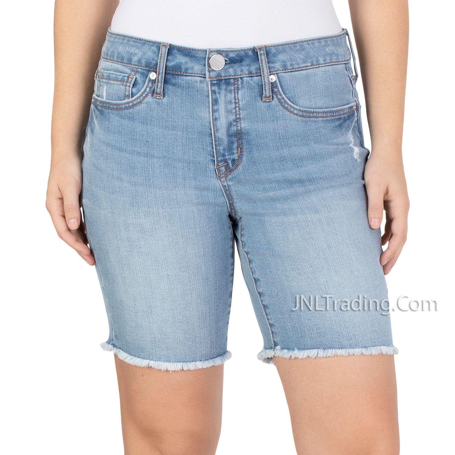 【SCENERITY】From Heart Washed Bermuda Pants HUE Game Changing High Rise Bermuda Shorts | Dillard's