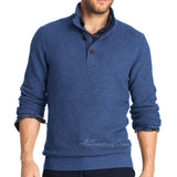 G.H. Bass & Co. Long Sleeve Button-Front Waffle Sweater Pullover