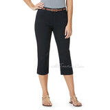 Bandolino Women Belted Maureen Stretchy Classic Capri Length Pants 3 colors