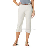 Bandolino Women Belted Maureen Stretchy Classic Capri Length Pants 3 colors