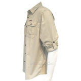 FIELD & STREAM Brushed Poplin 100% Cotton Long Sleeve Utility Shirt