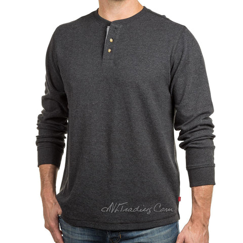 Levi's Men's Long Sleeve 3 Button Classic Fit Soft Warm Thermal Henley Shirt