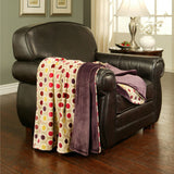 Warm Super luxurious Soft Lounge Throw Blanket Dots Purple 60"x70"