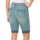 NWT Bandolino Women's Riley Flawless Stretch Stylist Belted Bermuda Short Pants