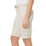 NWT Bandolino Women's Riley Flawless Stretch Stylist Belted Bermuda Short Pants