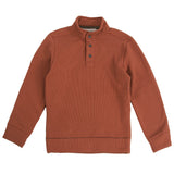 Jeremiah & Sons Men's Button High Quality Waffle Sherpa Sweater Auburn