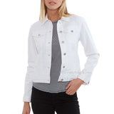 The Limited Women Long Sleeve Button Up Jean Casual Stretch Denim Jacket