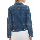 The Limited Women Long Sleeve Button Up Jean Casual Stretch Denim Jacket