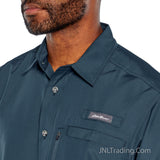 Eddie Bauer Men's Short Sleeve Summer Light Woven Tech Shirt UPF 40