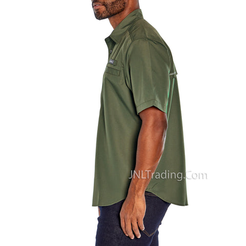Eddie Bauer short sleeve fishing shirt Men's size large