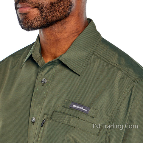 Eddie Bauer Men's Short Sleeve Summer Light Woven Tech Shirt UPF 40 – JNL  Trading