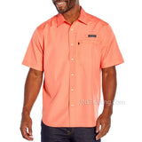 Eddie Bauer Men's Short Sleeve Summer Light Woven Tech Shirt UPF 40