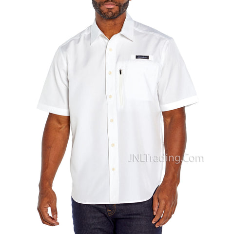 Eddie Bauer Men's Woven Tech Shirt Bright White XXL