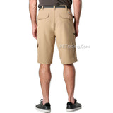 Iron Clothing Belted Stretch Microfiber Lightweight Stretch Cool Cargo Short