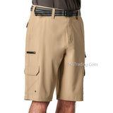 Iron Clothing Belted Stretch Microfiber Lightweight Stretch Cool Cargo Short