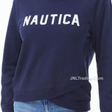 NAUTICA LOGO CROSSOVER-HEM SWEATSHIRT Lightweight Sweater