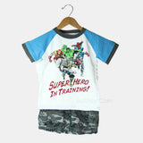 NWT Super Hero In Training Hulk/Spiderman/Iron Man/Captain America Boy 2Pc Set