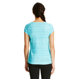 C9 Champion Women Active Print Tech Tee UV Protection Shirt Duo Dry Top Blue M