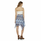 NWT Almost Famous Cute Stylist Lace Handkerchief Hem Strapless Juniors Dress