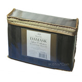 NEW Luxe Collection DAMASK Woven Stripe Sheet Set Full Size 100% Egyption Cotton