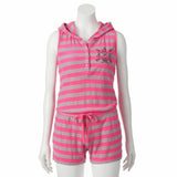 NWT Women's Juicy Couture Hooded Henley Hooded Terry Romper Flirty Back 3 color