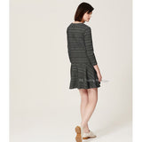 NWT Ann Taylor LOFT GEO STRIPE FLIPPY Stylist Cute Adorable Fall Winter DRESS