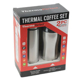 NEW Thermo Perfect 2 Pc Stainless Steel Thermal Coffee Set Vacuum Bottle+Tumbler
