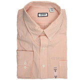 NWT IZOD Men Long Sleeve Gingham Plaid Shirt Soft 100% Cotton Size 2XL XXL $55