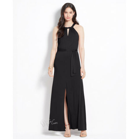 NWT Ann Taylor Women's Black Goddess Maxi Soft Elegant Dress Size M MSRP $129
