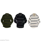 NWT Aeropostale Men Long Sleeve Button Variegated Woven Shirt Stripes 100%Cotton