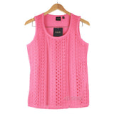 Rafaella Women's CROCHET Knit Tank top Pink/Blue/Ivory/Green S-XXL MSRP $58