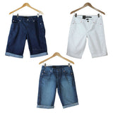 NWT CALVIN KLEIN CK Jeans Women's Denim Rolled Cuff Bermuda Short SZ 4/6/8/10/12