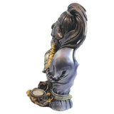 Vintage Candle Holder Lover Art 12" High Quality Resin Statue Sculpture Figurine